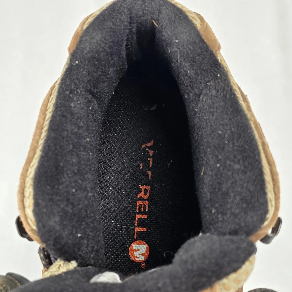 Merrell Womens Hiking Boots Waterproof Bracken Purple Size 8.5‎ Vibram Sole